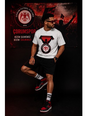 Rabona Fashion Çorumspor Bayrak Açan Taraftar T-Shirt