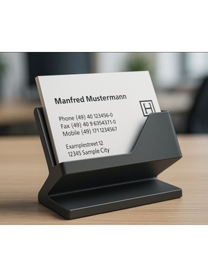 3D Baskı Zamanı Z-Stil Modern Kartvizitlik - 3D Yazıcı Minimalist Ofis Aksesuarı - Estetik Masaüstü Organizer