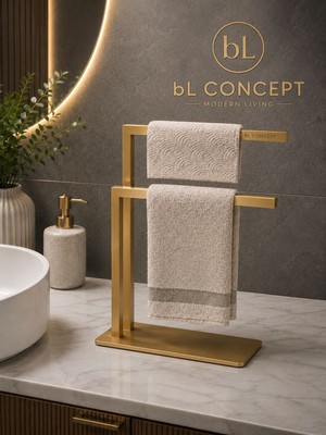 Bl Concept Tezgah Üstü Kağıt Havluluk Metal Malzeme ile Gold Renkli Modern Banyo Aksesuarı