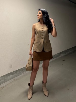 NN Sister Süet Mini Etek