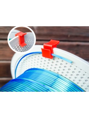 3D Baskı Zamanı Filament Sabitleme Klipsi - Makara Düzenleyici ve Düğüm Önleyici Aparat