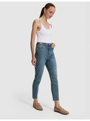 Pierre Cardin Kadın Mavi Jean Pantolon 50324039-VR036