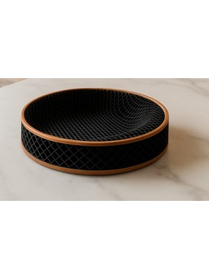 3D Baskı Zamanı Modern Parametrik Tasarım Dekoratif Tabak - 3D Yazıcı Üretimi Geometrik Masa Üstü Organizer ve Anahtarlık Tepsisi