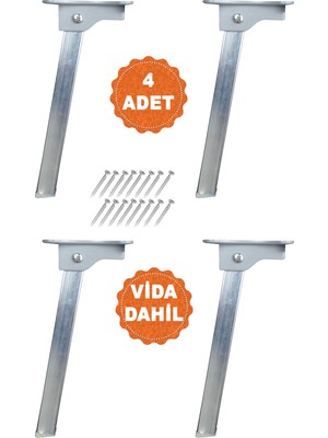 İYİMİ Profil Yer Sofrası 20 cm Metal Katlanır Laptop Sehpa Ayağı Set Gri Renkli