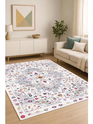 West Home Makinede Yıkanabilir Kaymaz Taban Leke Tutmaz Dijital Mutfak Halısı Salon Halısı ve  Yolluk