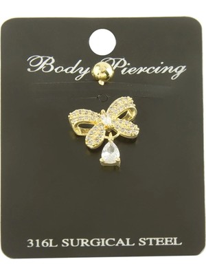 My Best Store Fiyong Zirkon Taşlı Göbek Piercing 1 Adet