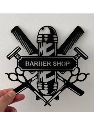 3D Baskı Zamanı Barber Shop Dekoratif Duvar Tabelası - Berber ve Kuaför Salonu Için 3D Tasarım Modern Duvar Dekoru