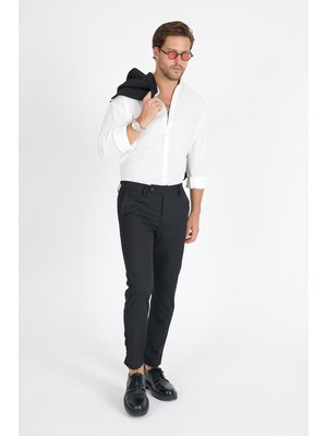 Geco Erkek Premium Esnek Bilek Boy Rahat Kesim Slim Fit Kumaş Pantolon