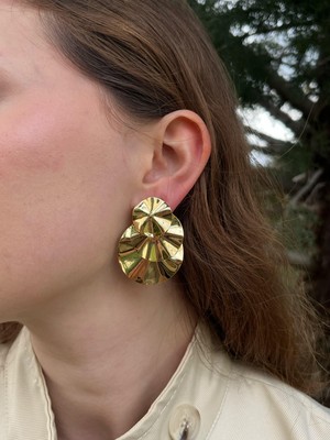 Bag And Shine Arven Sallantılı Gold Çelik Küpe