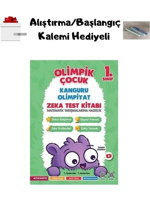 Altın Nokta 1. Sınıf Olimpik Çocuk Bilsem Olimpiyat Zeka Kitabı + Alıştırma/başlangıç Kalemi Hediyeli