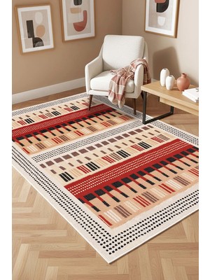 West Home Makinede Yıkanabilir Kaymaz Taban Leke Tutmaz Dijital Salon Halısı Mutfak Halısı Kilim ve Yolluk