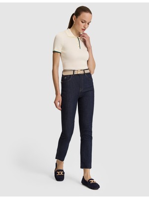 Pierre Cardin Kadın Saks Jean Pantolon 50324066-VR032