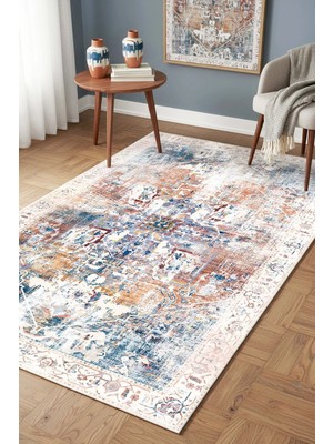 West Home Makinede Yıkanabilir Kaymaz Taban Leke Tutmaz Dijital Salon Halısı Mutfak Halısı Kilim ve Yolluk