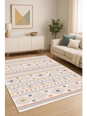 West Home Makinede Yıkanabilir Kaymaz Taban Leke Tutmaz Dijital Mutfak Halısı Salon Halısı ve  Yolluk