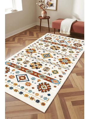 West Home Makinede Yıkanabilir Kaymaz Taban Leke Tutmaz Dijital Salon Halısı Mutfak Halısı Kilim ve Yolluk