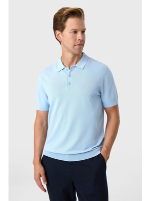 Back And Bond Mavi Regular Fit Polo Yaka Triko Tişört