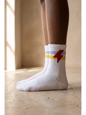 Bony Socks Çocuk Şimşek Desenli Soket Çorap