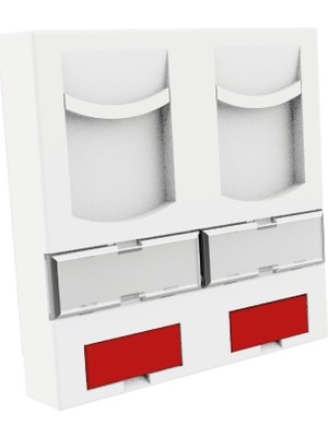Tem Telefon ve Data Kapağı Çiftli Yaylı Kapaklı 45*45MM