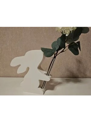 3D Baskı Zamanı Tavşan Vazo | Dekoratif Çiçeklik | 3D Baskı Figürlü Vazo