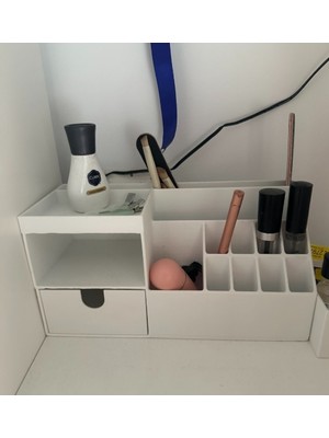3D Baskı Zamanı Çekmeceli Cilt Bakımı ve Serum Organizeri – 15 Bölmeli Kozmetik Istasyonu