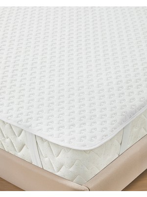 English Home Shiny Simli Örme Sıvı Geçirmez Tek Kişilik Alez 100X200 cm Gümüş