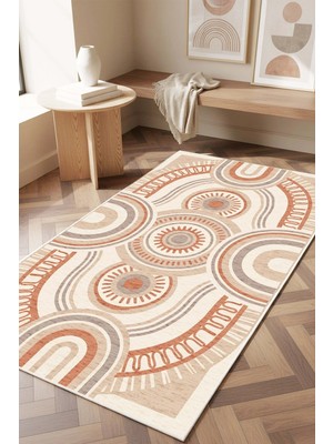 West Home Makinede Yıkanabilir Kaymaz Taban Leke Tutmaz Dijital Salon Halısı Mutfak Halısı Kilim ve Yolluk