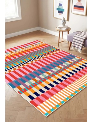 West Home Makinede Yıkanabilir Kaymaz Taban Leke Tutmaz Dijital Salon Halısı Mutfak Halısı Kilim ve Yolluk