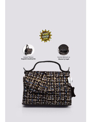 Westbag Kadın Hakiki Deri Kapaklı Omuz Çantası Kartlık ve Anahtarlık Bölmeli Küçük Boy