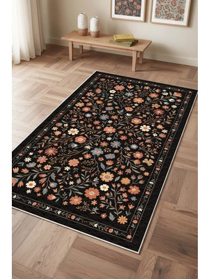 West Home Makinede Yıkanabilir Kaymaz Taban Leke Tutmaz Dijital Salon Halısı Mutfak Halısı Kilim ve Yolluk