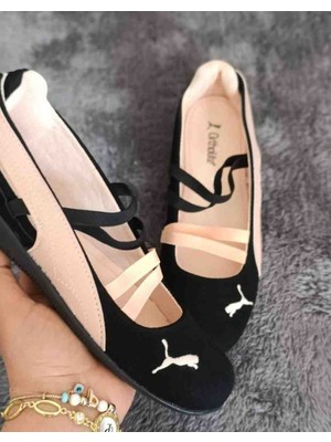 Puma Adelina Kadın Babet Spor Ayakkabı - Ortholite Tabanlı Siyah