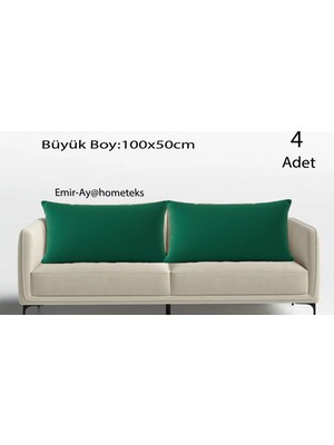 Emir-Ay@hometeks 4ADET Büyük Boy Kırlent Kılıfı ,yastık Kılıfı (Leke Tutmayan Silinebilir Kadife/döşemelik Kumaş)