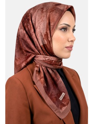Hadiora Kadın Taba Soyut  Desenli Dikişli Yazma