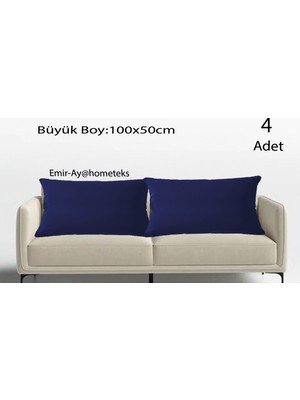 Emir-Ay@hometeks 4ADET Büyük Boy Kırlent Kılıfı ,yastık Kılıfı (Leke Tutmayan Silinebilir Kadife/döşemelik Kumaş)