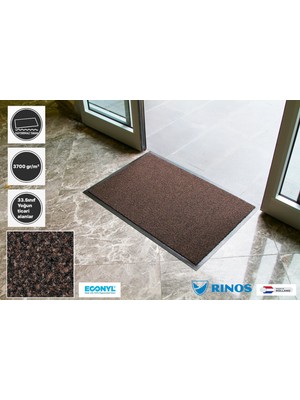 Dekoset Home Victoria Ağır Ticari Işyeri Paspası Havaalanı Avm Okul Paspası Nem Toz Alıcı ve Çamur Sıyırıcılı Fırçalı Halı Paspas Polyamide Ip Pvc Kaymaz Taban