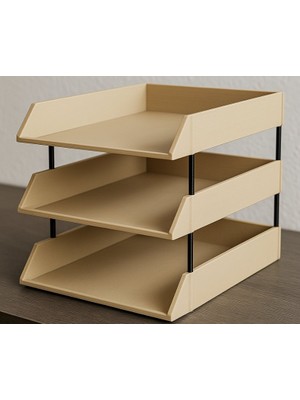 3D Baskı Zamanı Modern Katlı Masaüstü Evrak Düzenleyici - Modüler Ofis ve Belge Organizer