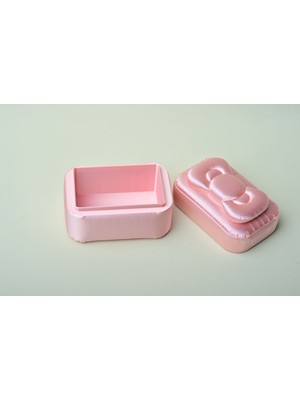 3D Baskı Zamanı Sevimli Takı Kutusu (Fiyonklu) | 3D Baskı Kawaii Organizer | Yüzük & Aksesuar Kutusu