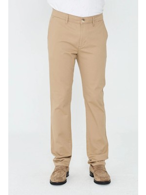White Stone Camel Rengi Dynamic Fit Erkek Chino Pantolon