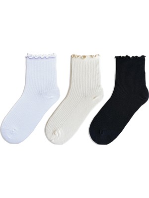 QUALITY WALKING Monochrome Series Soket Çorap 3'lü Set