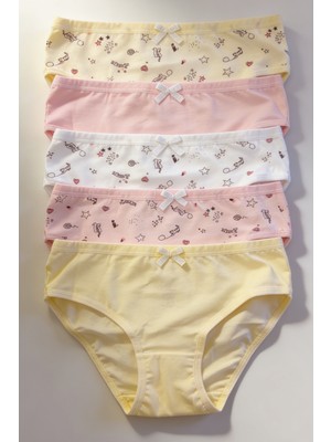 Katia & Bony 5'li Paket Desenli Kız Çocuk Slip Çok Renkli