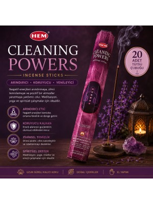 İki Yedi Konsept Hem Cleaning Powers Tütsü Çubuk Tütsü 20 Adet Arındırıcı Aromalı Tütsü Aromatik Tütsü Aromatik Koku