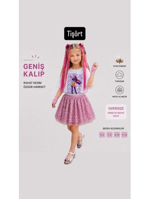 Bemora Kids Kpop Mira Baskılı Tişört Huntrix Tişört
