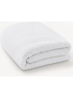 Orbit Ticaret 70X140 cm Beyaz Eponj Banyo ve Duş Havlusu 390 Gr/m² Yumuşak Bukle Dokulu Düz Desensiz Armürsüz Sade Otel Tipi Günlük Kullanım Havlusu Ev Misafir Banyo Spor Salonu Apart Pansiyon Için