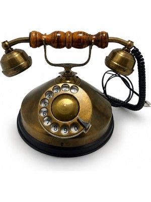 Tekinhediyelik Pirinç Nostaljik Masa Telefonu AF928