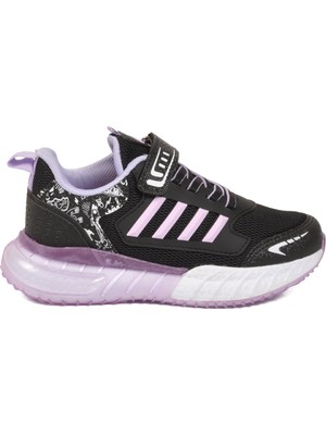 Ayk's Siyah-Lila  Rahat Taban Çocuk Spor Ayakkabı 748 F