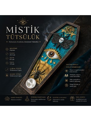 İki Yedi Konsept Mistik Tütsülük Tablası Çubuk Konik Tütsü Tutucu Sembolizm Dekoru Polyester Dekoratif Obje Hediye