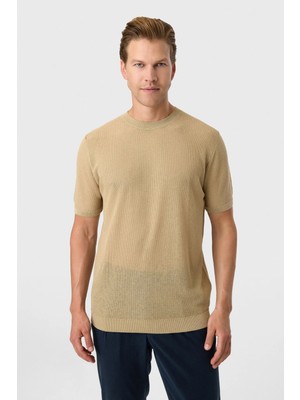 Taba Regular Fit Örme Triko