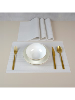 Maxstyle Stripe Cotton 4 Parça Amerikan Servis 30X45 cm