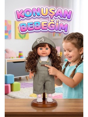 Farbu Oyuncak Lucia Girl Konuşan 35 cm - Etkileşimli Kolları Bacakları ve Kafası Et Kutulu Oyuncak Bebek