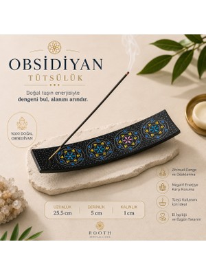 İki Yedi Konsept Obsidiyan Kayık Tütsülük, Doğal Taş Tütsü Tabağı, Yoga Meditasyon Dekoru, Spiritüel Obje