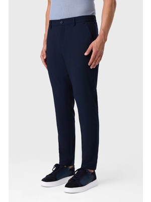 Comfort Fit Lacivert Jogger Pantolon